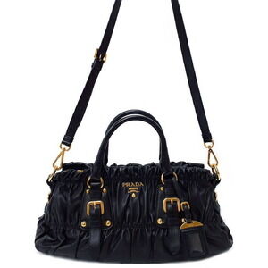 Prada Tessuto Gaufre Satchel gathered handbag Shoulder Bag